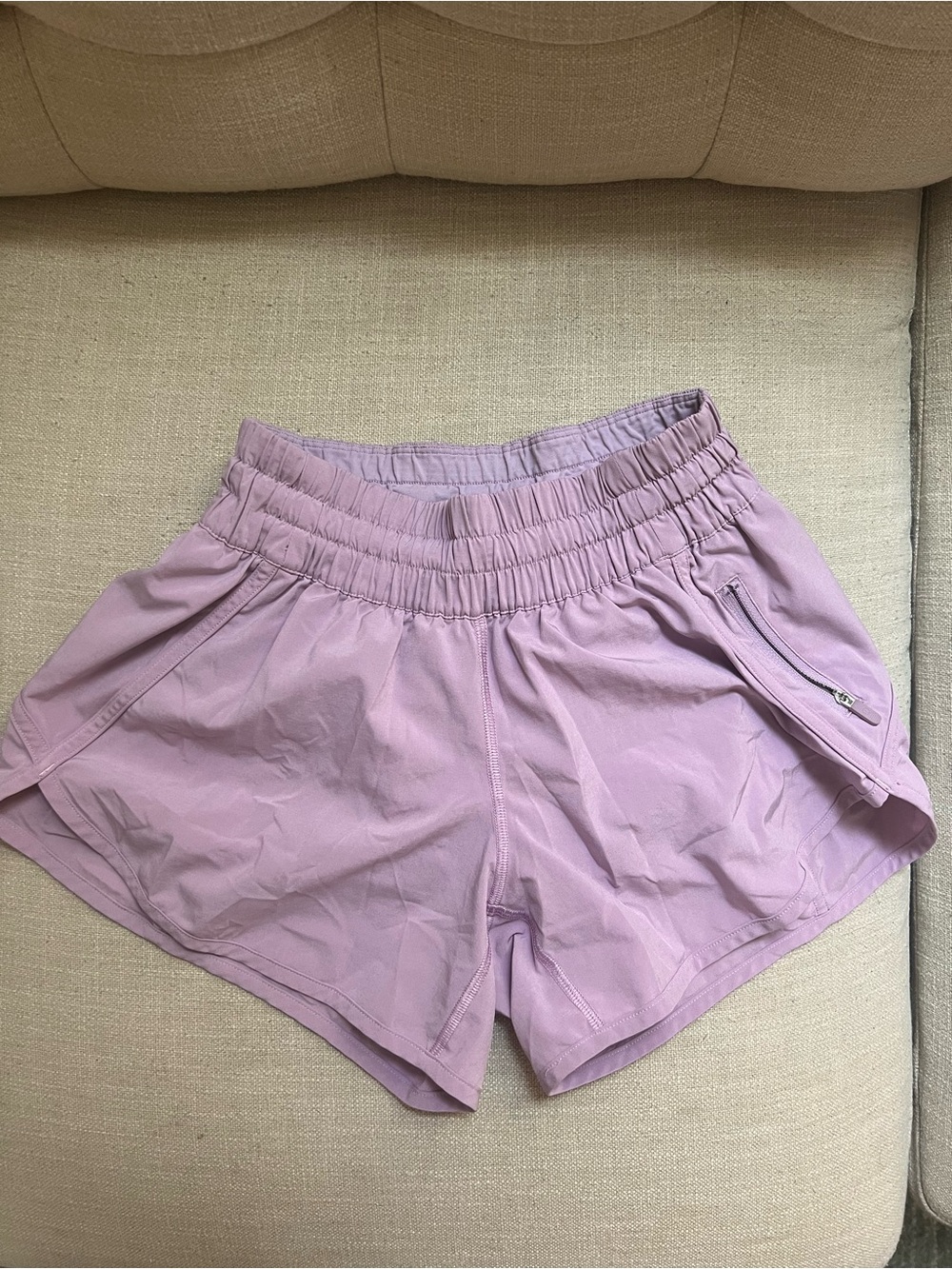 Lululemon athletica Light Lavender Athletic Shorts! Best running short and cute!
